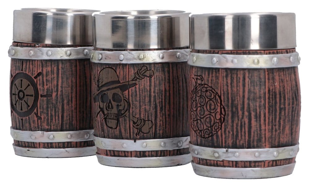 One Piece Shot Glass Set Barrel 8 cm 0801269164577
