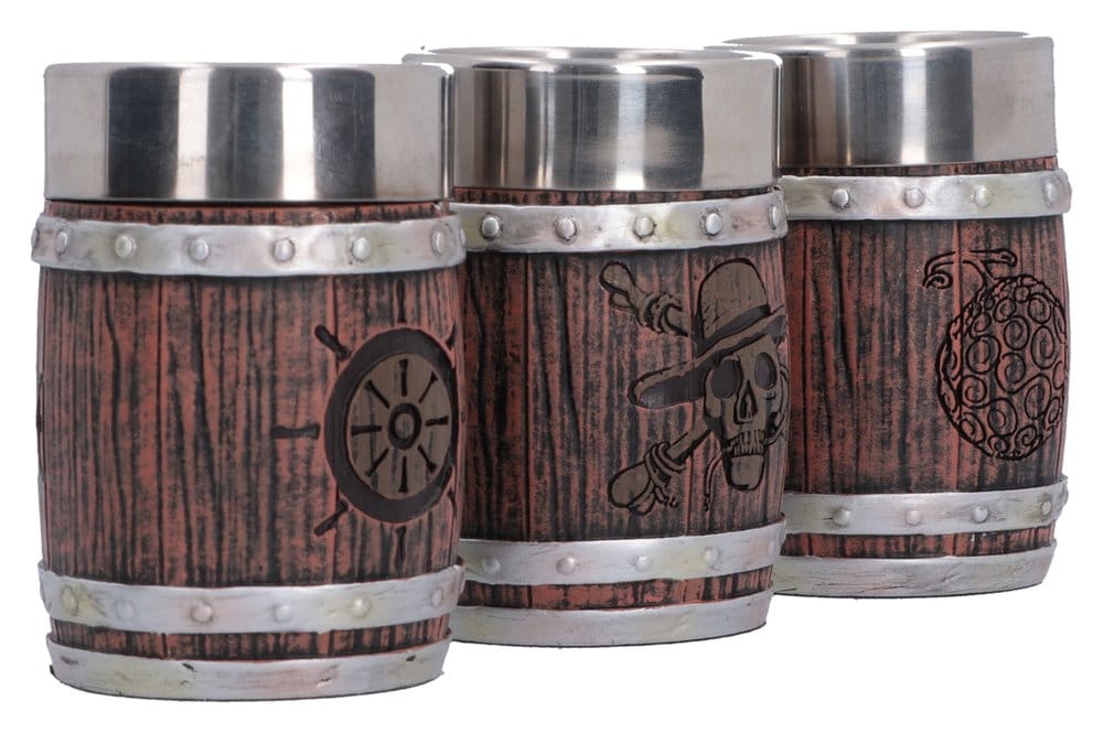 One Piece Shot Glass Set Barrel 8 cm 0801269164577