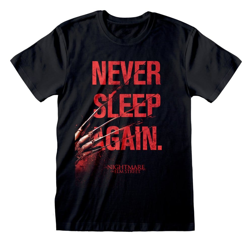 Nightmare on Elm Street T-Shirt Never Sleep Again Black Size S 5056463460610