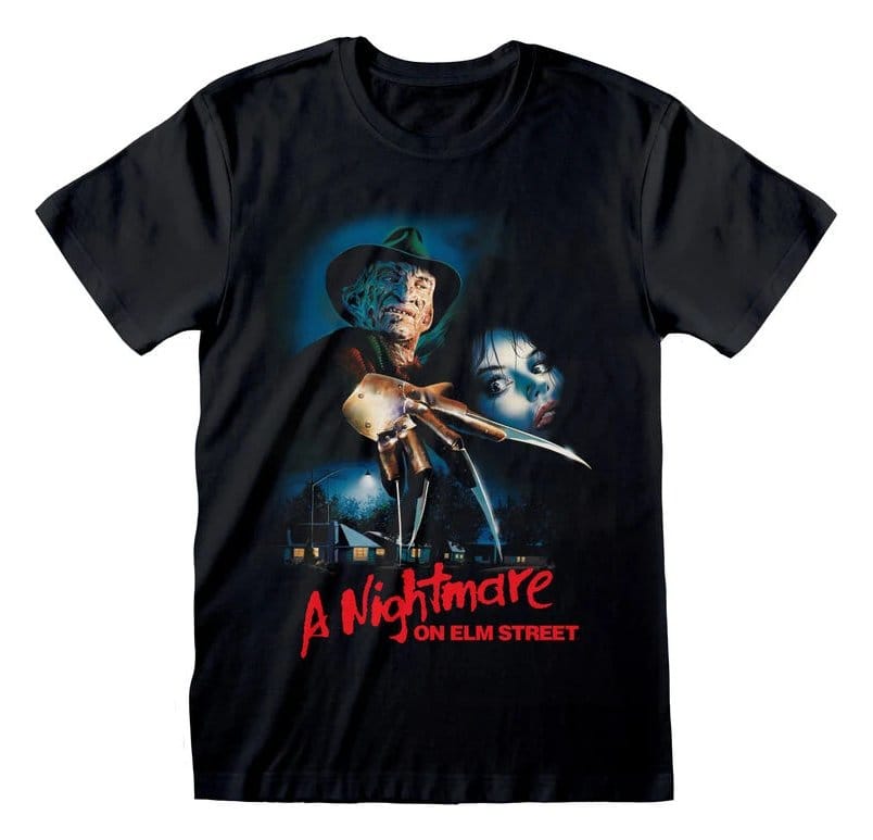 Nightmare on Elm Street T-Shirt Logo Poster Black Size S 5056688535261