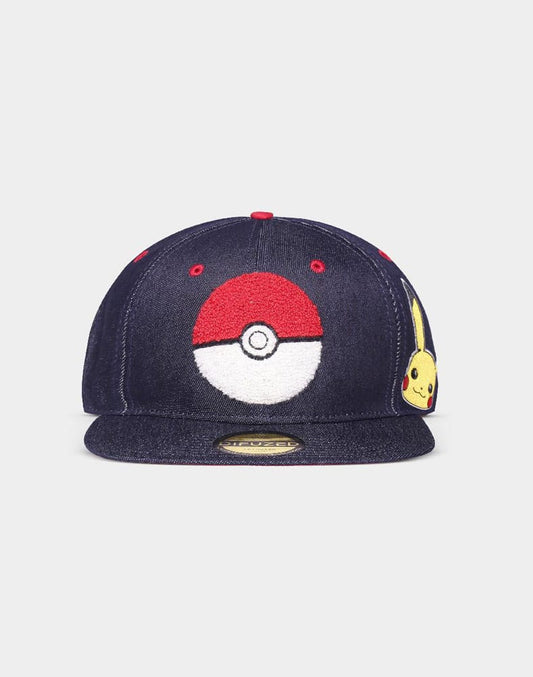 Pokemon Denim Snapback Cap Logo 8718526127485