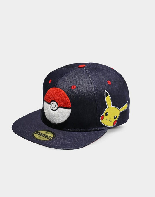 Pokemon Denim Snapback Cap Logo 8718526127485