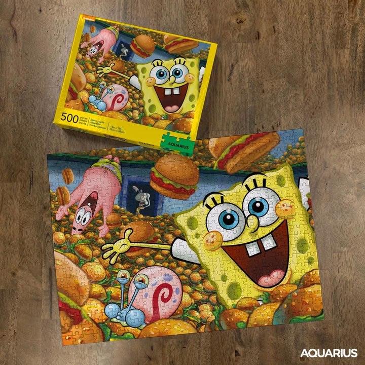 Spongebob Jigsaw Puzzle Krabby Patties (500 Pieces) - Amuzzi