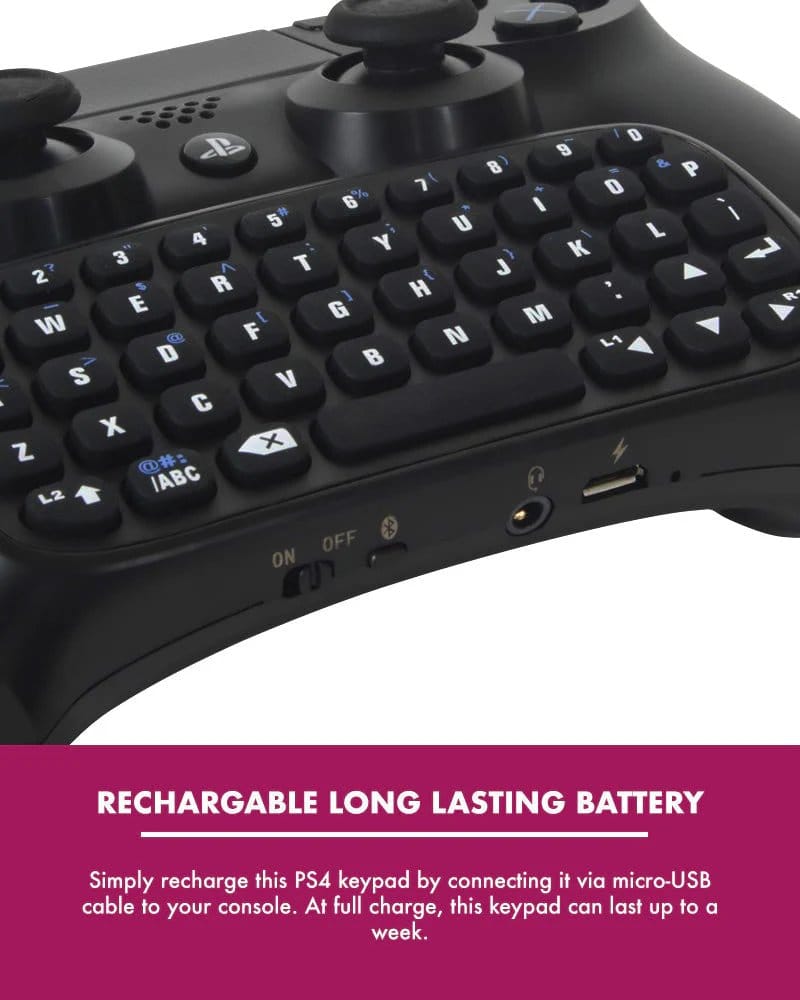 PlayStation 4 Mini Keyboard / Chatpad Bluetooth Wireless 5060576842041