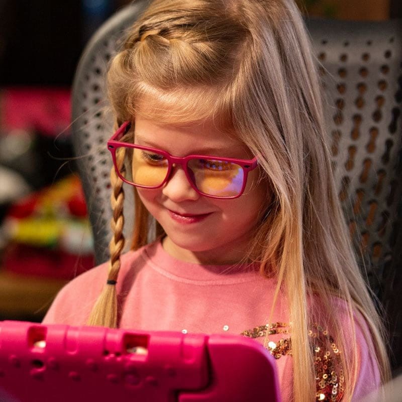 Numskull eSports Glasses Kids Pink Blue Light Blocking 5056280420064