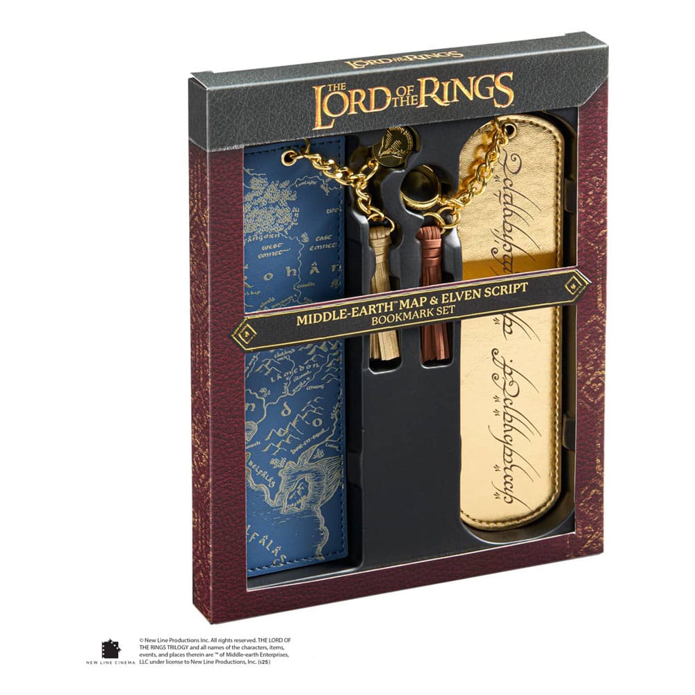 The Lord of the Rings Bookmarks 2-Pack Middle Earth and Elven script 0849421011673