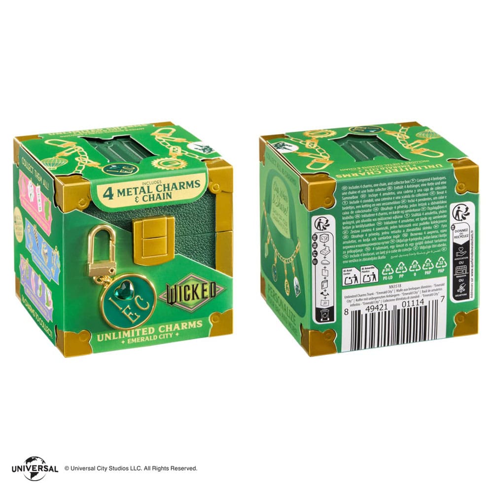 Wicked: For Good Unlimited Charms Trunk Bracelet Charm Emerald City 0849421011147