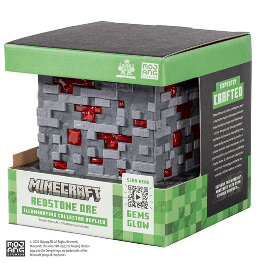 Minecraft Replica Illuminating Redstone Ore Cube 10 cm 0849421009465