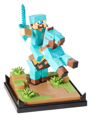 Minecraft Figure Diorama Diamond Armor Steve and Horse 18 cm 0849421012731