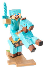 Minecraft Figure Diorama Diamond Armor Steve and Horse 18 cm 0849421012731