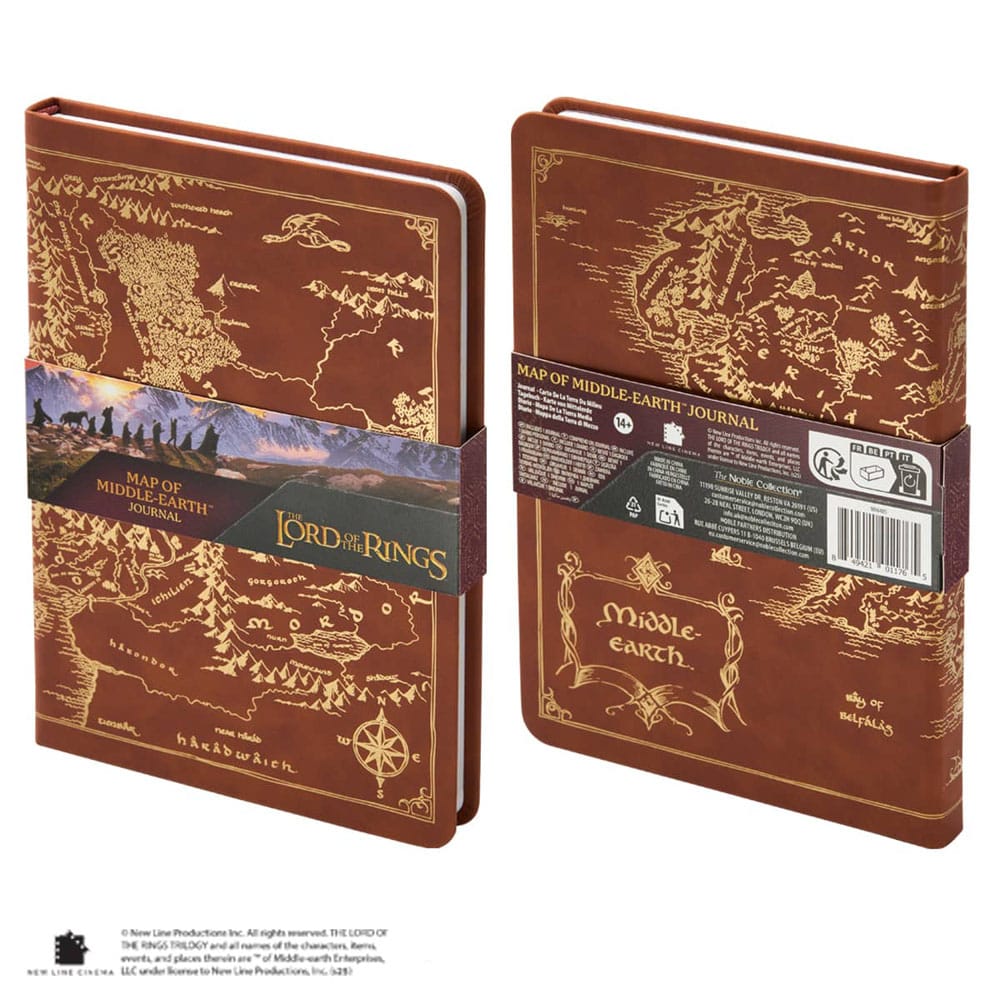 The Lord of the Rings Journal Map of Middle-Earth 240 pages  0849421011765