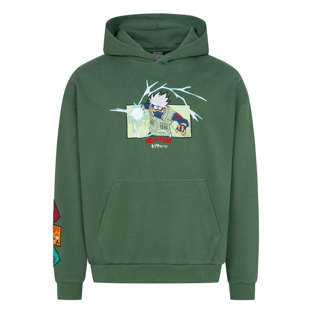 Naruto Shippuden Hooded Sweater Graphic Green Size S 8718526184075