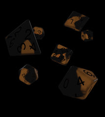 Oakie Doakie Dice RPG Set Glow In The Dark - Lava (7) - Amuzzi