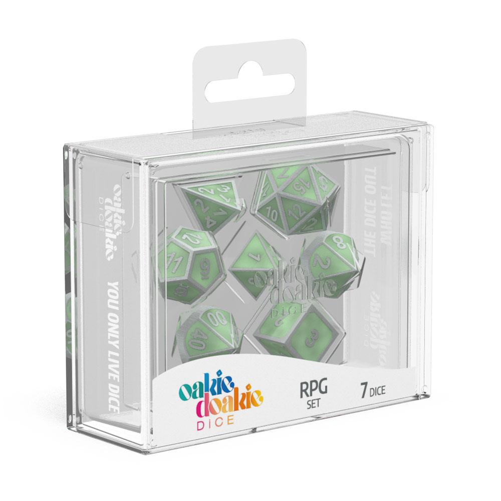 Oakie Doakie Dice RPG Set Metal Glow in the Dark - Druid's Blaze (7) 4056133701488