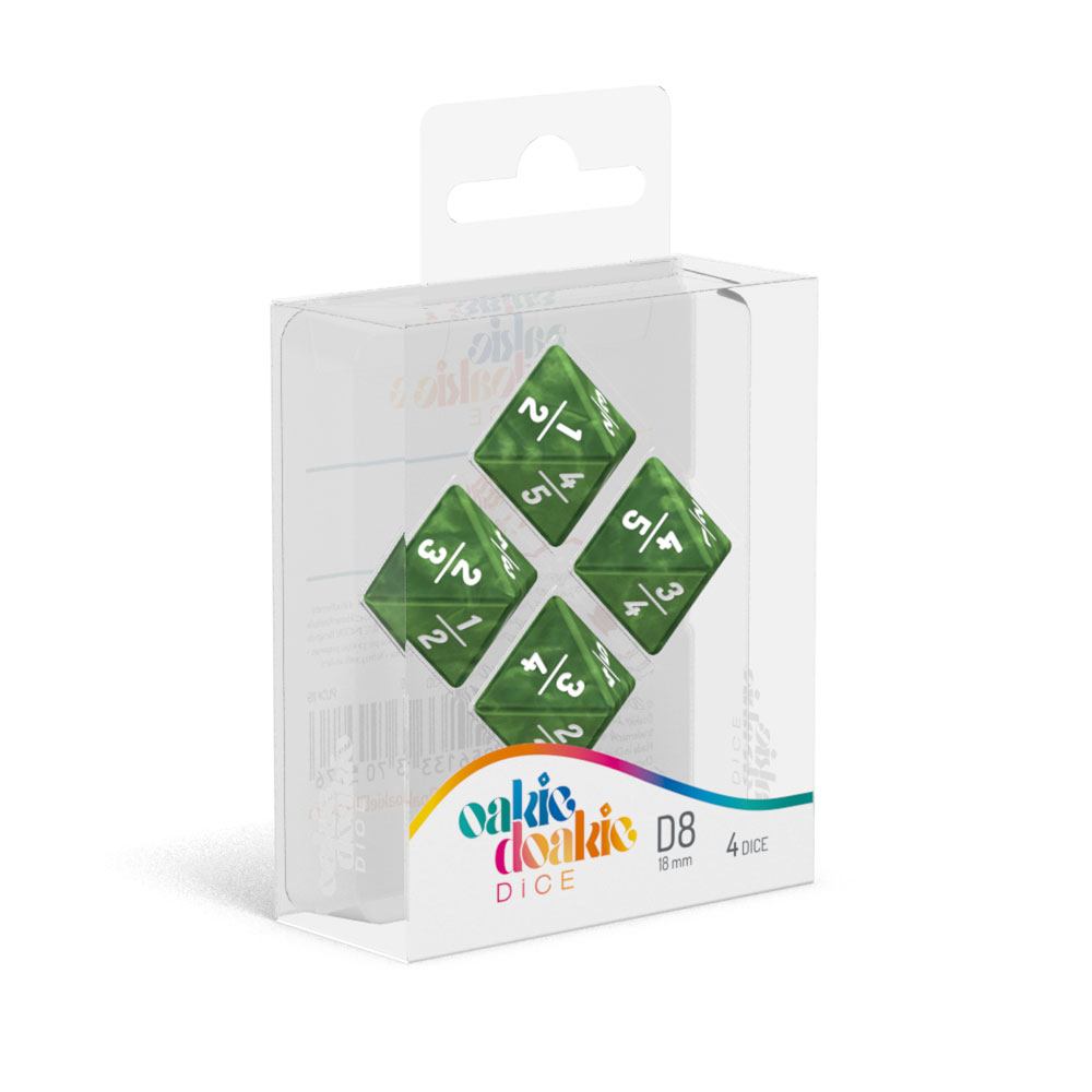 Oakie Doakie Dice D8 Dice 18 mm Goyf Marble - Green (4) 4056133705776