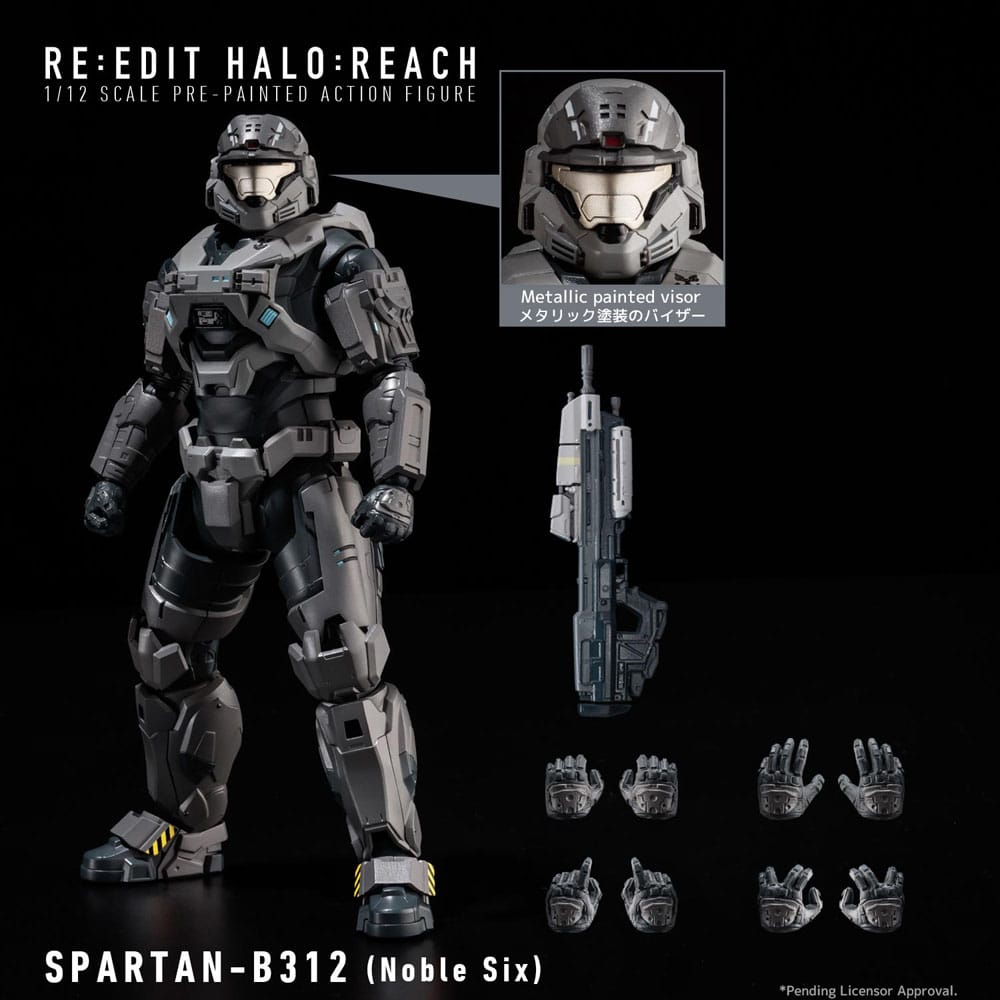 Halo: Reach Action Figure 1/12 Spartan-B312 Noble Six 18 cm 4589801391662
