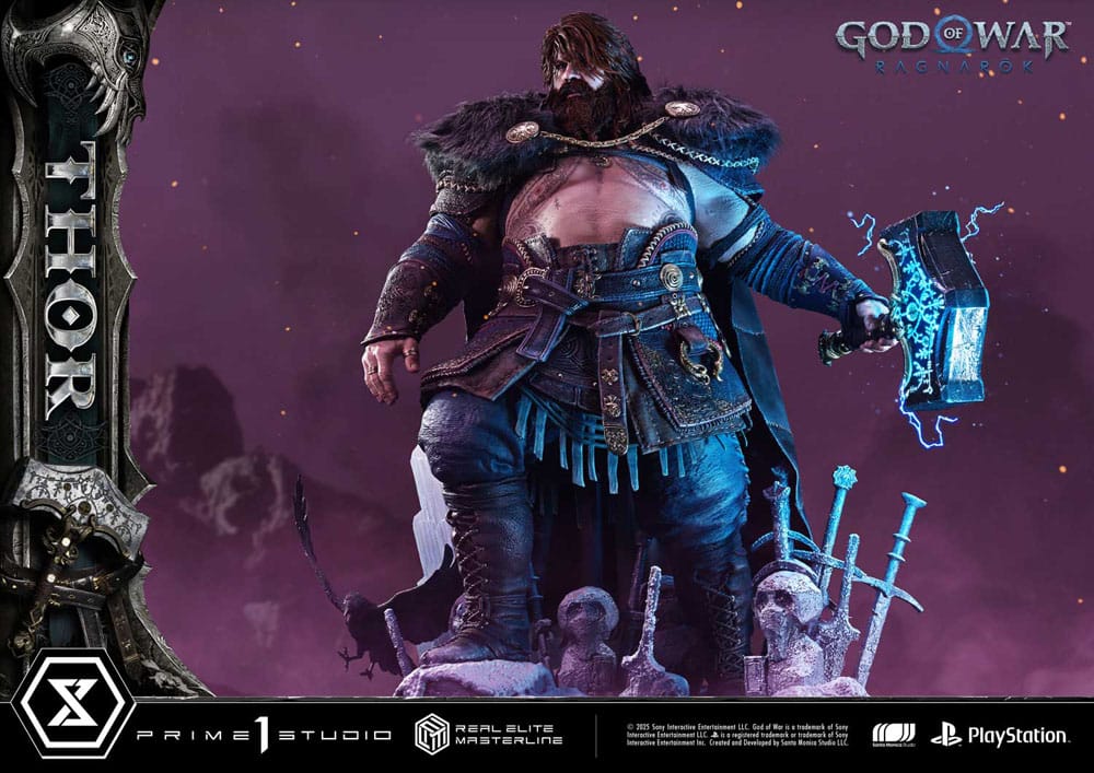 God of War: Ragnarök Real Elite Masterline Series Statue 1/3 Thor 105 cm 4582647121998