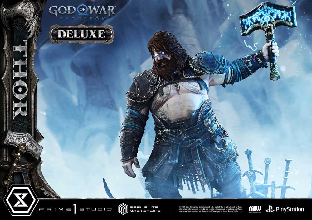 God of War: Ragnarök Real Elite Masterline Series Statue 1/3 Thor Deluxe Version 105 cm 4582647122001