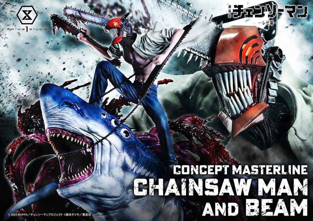 Chainsaw Man Concept Masterline Series Statue 1/6 Chainsaw Man & Beam Bonus Version 73 cm 4582647125972