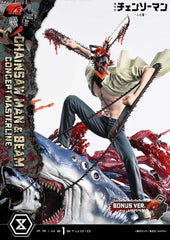 Chainsaw Man Concept Masterline Series Statue 1/6 Chainsaw Man & Beam Bonus Version 73 cm 4582647125972