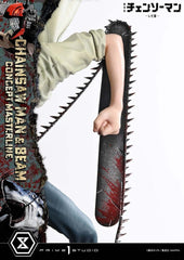 Chainsaw Man Concept Masterline Series Statue 1/6 Chainsaw Man & Beam Bonus Version 73 cm 4582647125972