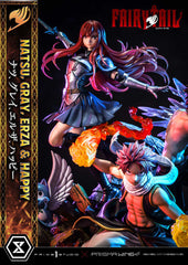 Fairy Tail PVC Statue 1/6 Natsu, Gray, Erza, Happy Deluxe Bonus Version 57 cm 4580708043968