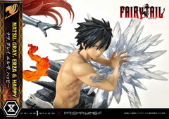 Fairy Tail PVC Statue 1/6 Natsu, Gray, Erza, Happy Deluxe Bonus Version 57 cm 4580708043968