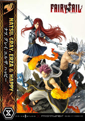 Fairy Tail PVC Statue 1/6 Natsu, Gray, Erza, Happy Deluxe Bonus Version 57 cm 4580708043968