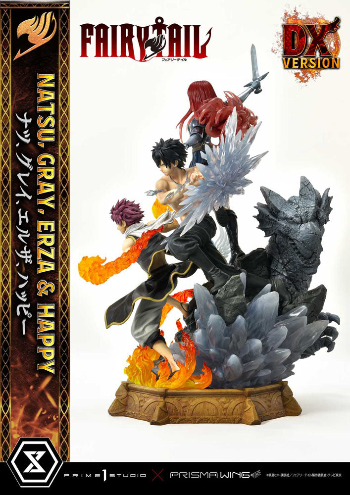 Fairy Tail PVC Statue 1/6 Natsu, Gray, Erza, Happy Deluxe Bonus Version 57 cm 4580708043968