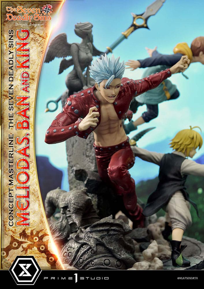 Seven Deadly Sins Concept Masterline Series Statue Meliodas, Ban and King 55 cm 4580708048482