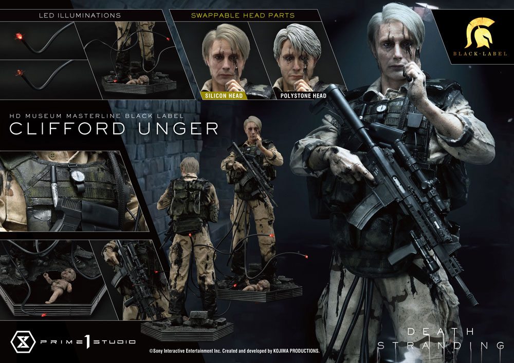 Death Stranding Statue 1/2 Clifford Unger Black Label 103 Cm - Amuzzi