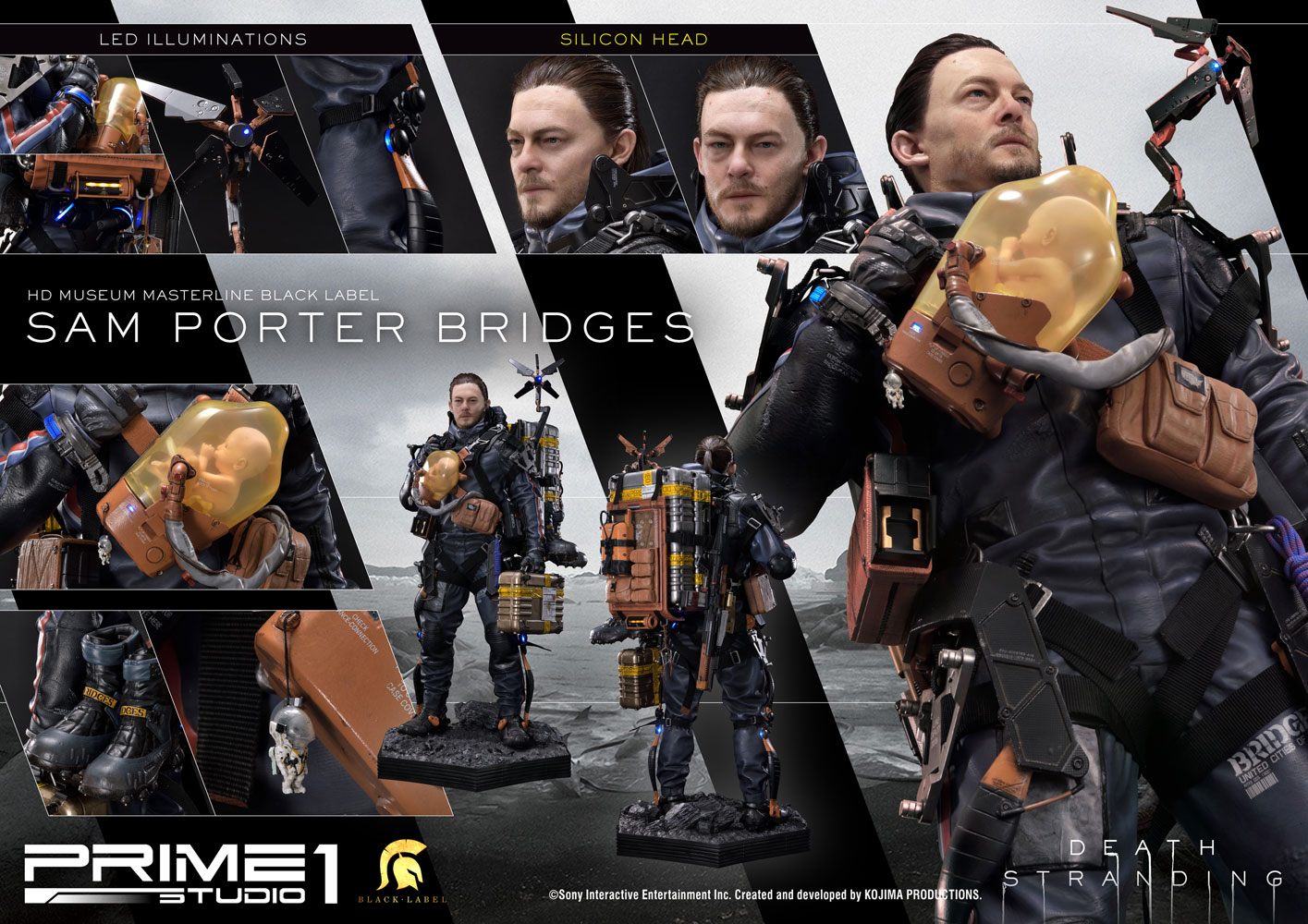 Death Stranding Statue 1/2 Sam Porter Bridges Black Label 106 cm 4582535940649