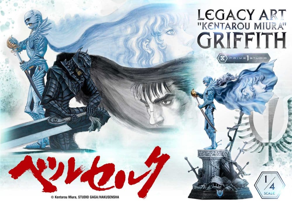 Berserk Legacy Art "Kentarou Miura" Statue 1/4 Griffith 93 cm 4582647124555