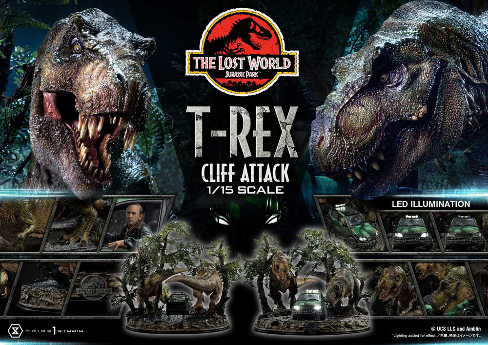Jurassic World: The Lost World Statue 1/15 T-Rex Cliff Attack 53 cm 4582647121004