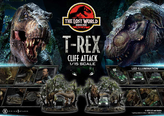 Jurassic World: The Lost World Statue 1/15 T-Rex Cliff Attack 53 cm 4582647121004