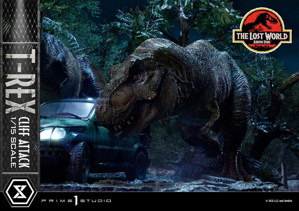 Jurassic World: The Lost World Statue 1/15 T-Rex Cliff Attack 53 cm 4582647121004