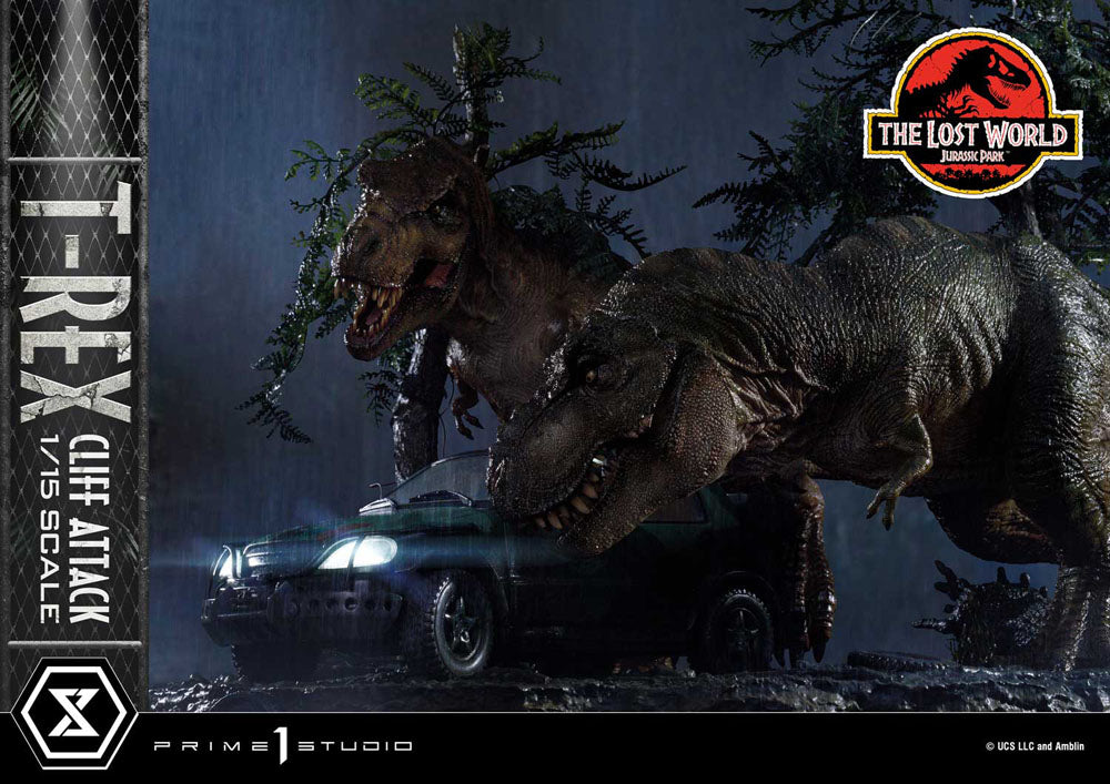 Jurassic World: The Lost World Statue 1/15 T-Rex Cliff Attack Bonus Version 53 cm 4582647121011