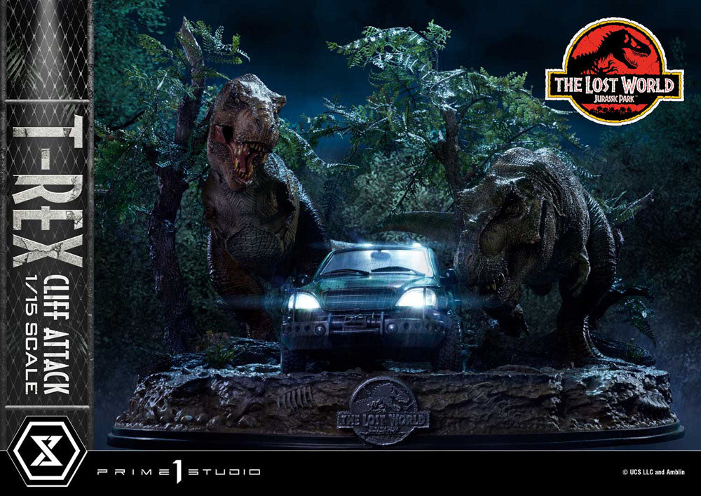 Jurassic World: The Lost World Statue 1/15 T-Rex Cliff Attack Bonus Version 53 cm 4582647121011