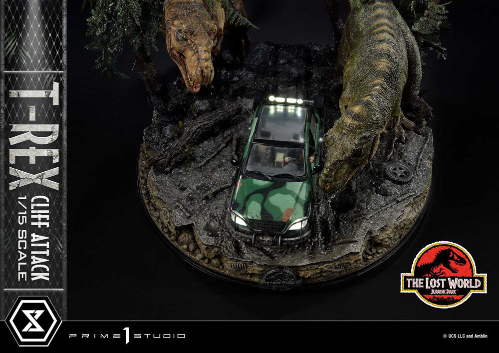 Jurassic World: The Lost World Statue 1/15 T-Rex Cliff Attack Bonus Version 53 cm 4582647121011