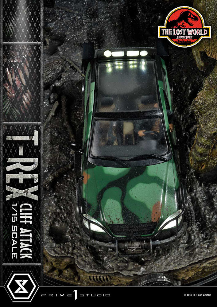 Jurassic World: The Lost World Statue 1/15 T-Rex Cliff Attack Bonus Version 53 cm 4582647121011