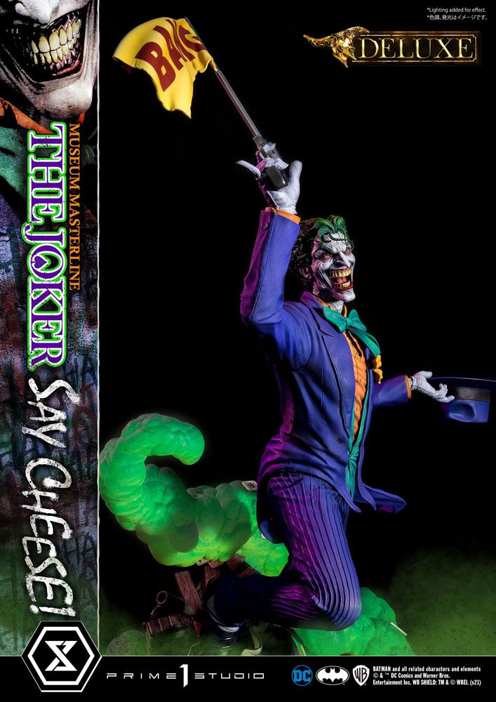 DC Comics Statue 1/3 The Joker Say Cheese Deluxe Bonus Version 99 cm 4580708035123