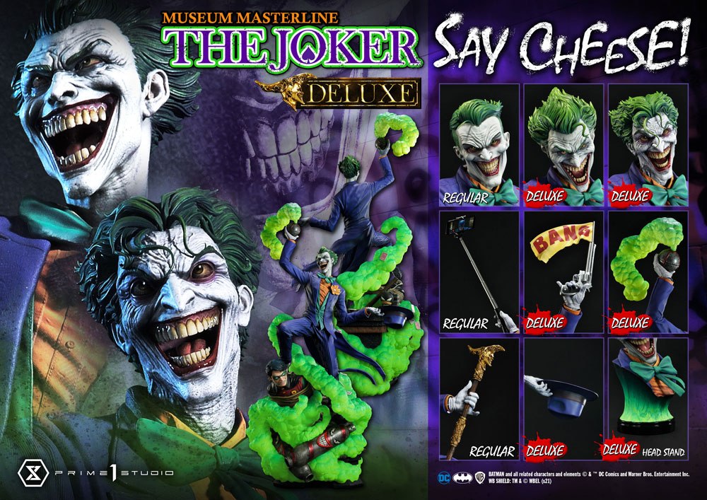 DC Comics Statue 1/3 The Joker Say Cheese Deluxe Bonus Version 99 cm 4580708035123