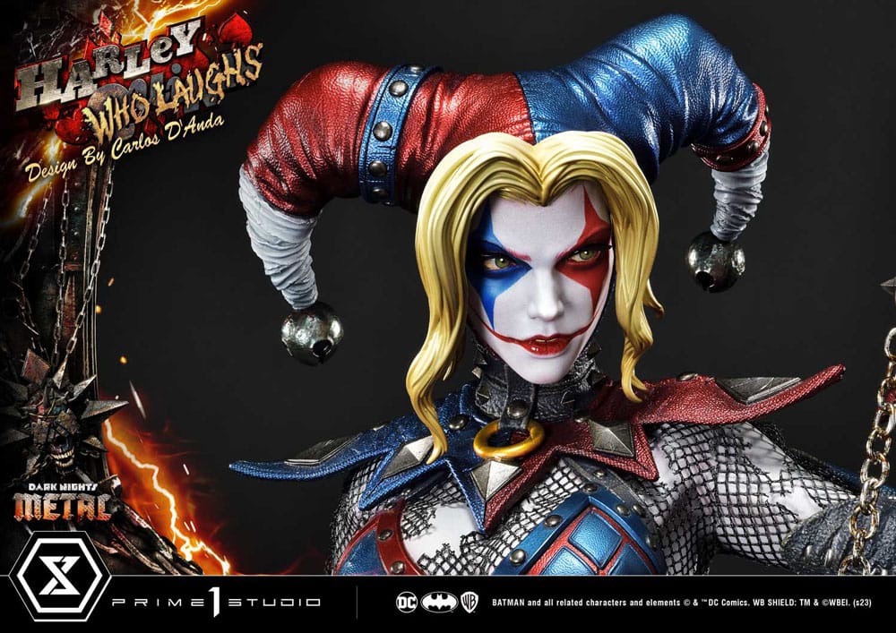 Dark Nights: Metal Museum Masterline Series Statue 1/3 Harley Quinn Who Laughs Concept Design by Caelos D`anda Deluxe Version 78 cm 4580708047911