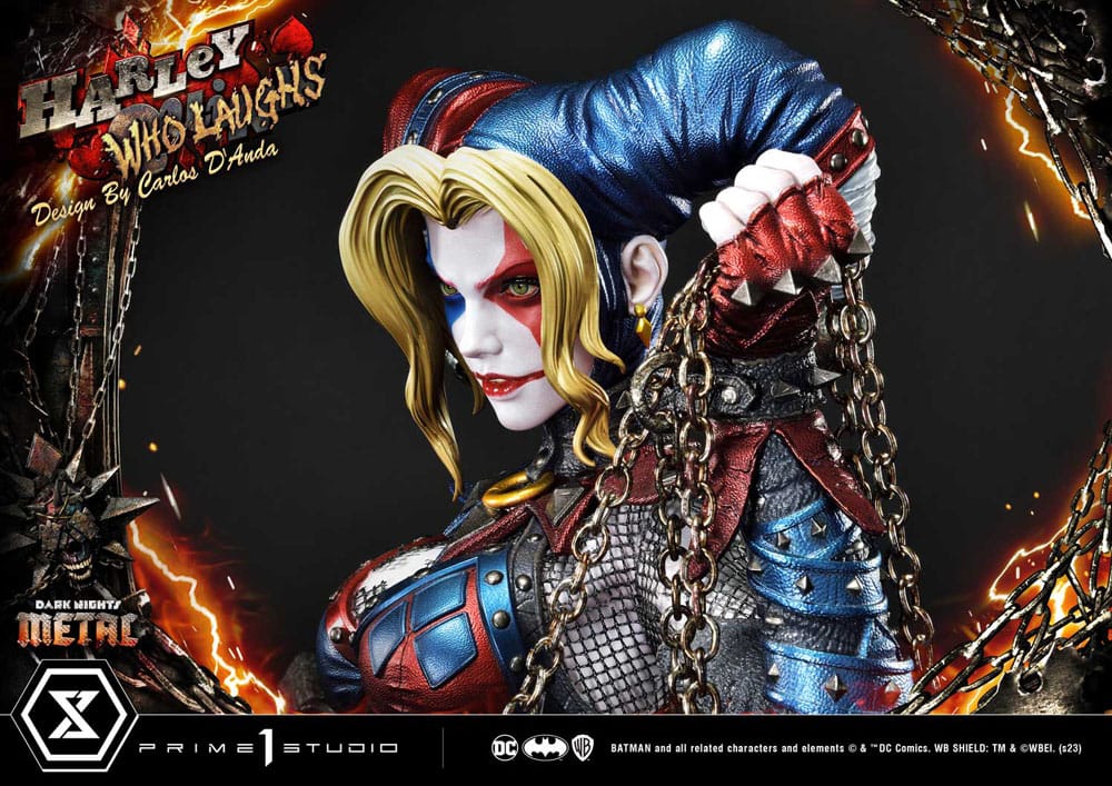 Dark Nights: Metal Museum Masterline Series Statue 1/3 Harley Quinn Who Laughs Concept Design by Caelos D`anda Deluxe Version 78 cm 4580708047911