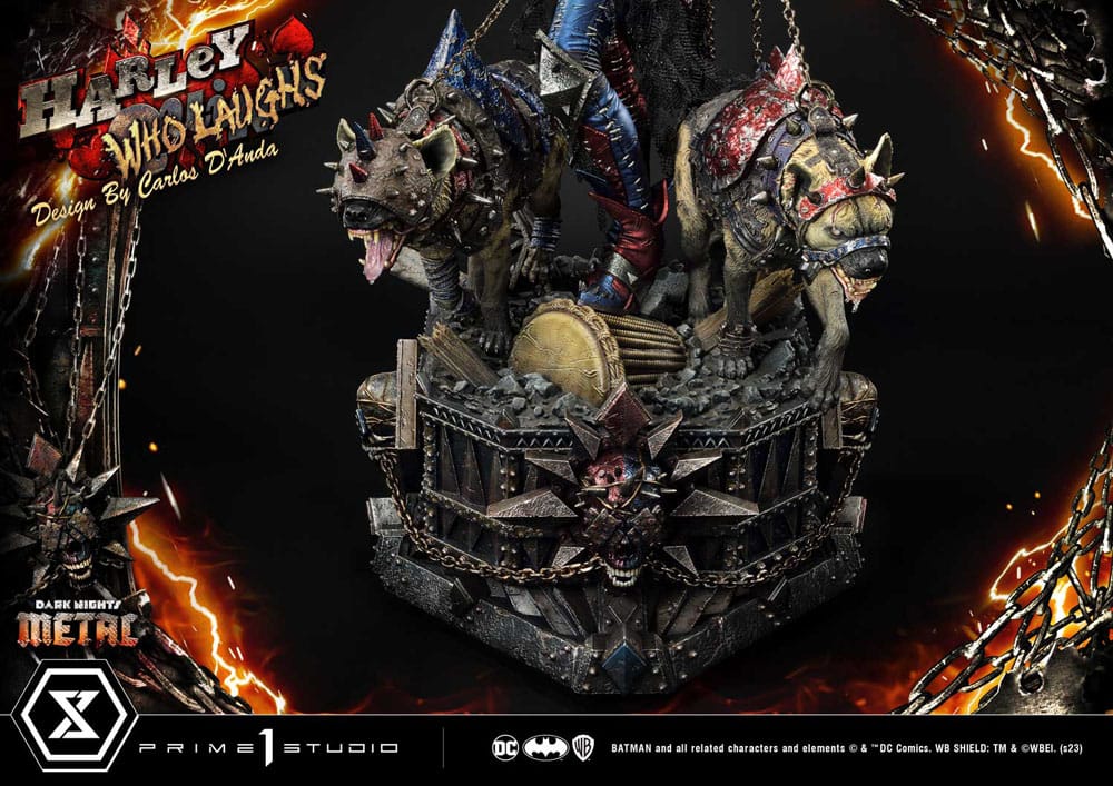 Dark Nights: Metal Museum Masterline Series Statue 1/3 Harley Quinn Who Laughs Concept Design by Caelos D`anda Deluxe Version 78 cm 4580708047911
