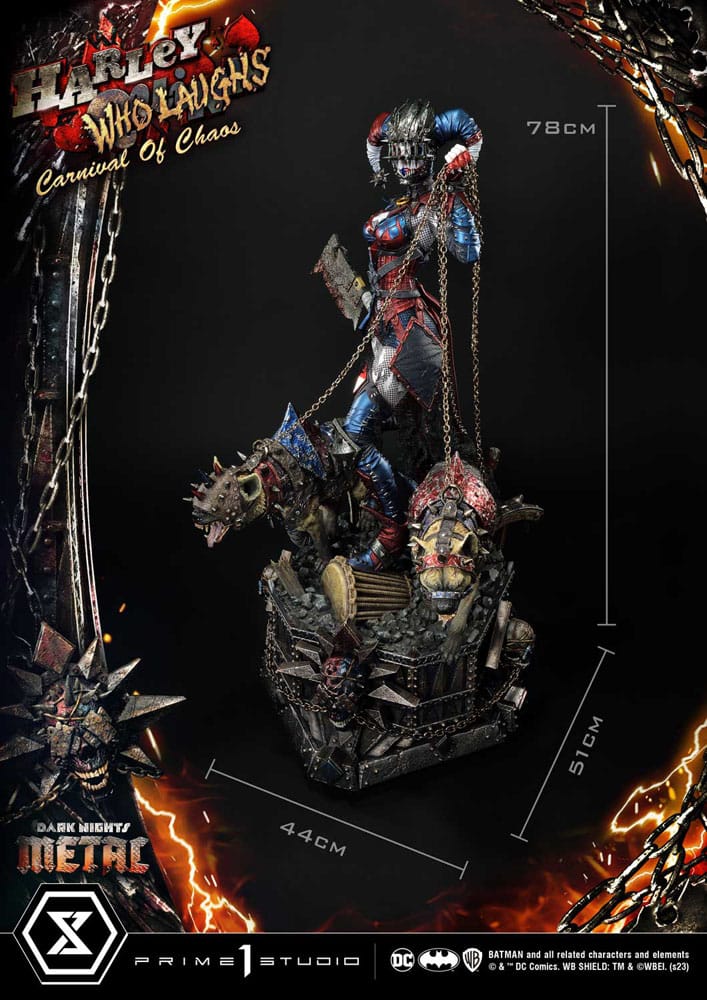 Dark Nights: Metal Museum Masterline Series Statue 1/3 Harley Quinn Who Laughs Concept Design by Caelos D`anda Deluxe Version 78 cm 4580708047911