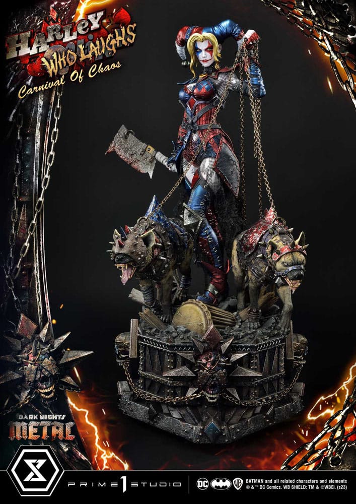 Dark Nights: Metal Museum Masterline Series Statue 1/3 Harley Quinn Who Laughs Concept Design by Caelos D`anda Deluxe Version 78 cm 4580708047911