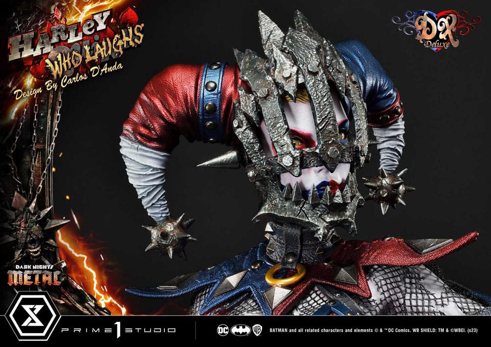 Dark Nights: Metal Museum Masterline Series Statue 1/3 Harley Quinn Who Laughs Concept Design by Caelos D`anda Deluxe Version 78 cm 4580708047911