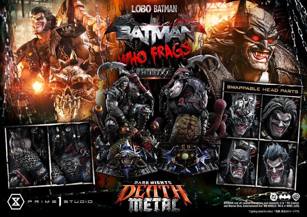 Dark Nights: Death Metal Museum Masterline Statue 1/3 Lobo Batman: Batman Who Frags Deluxe Version 81 cm 4582647125170