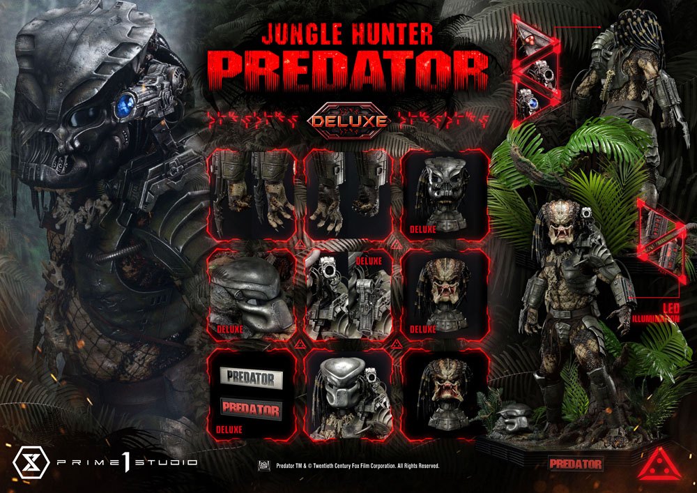Predator Museum Masterline Statue 1/3 Jungle Hunter Predator Deluxe Bonus Version 90 cm 4580708034089